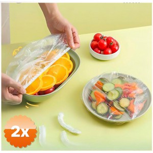 2 Paket Lastikli Tencere ve Tabak Bonesi 100 Adet 24 cm