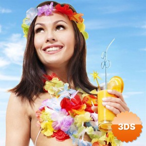 Hawaii Çiçekli Kolye Bileklik Seti