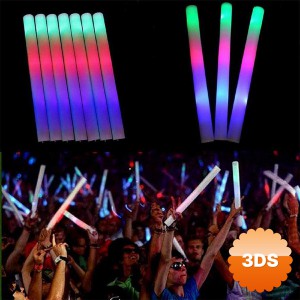LED Işıklı Rengarenk Sünger Parti Çubuğu 46 cm