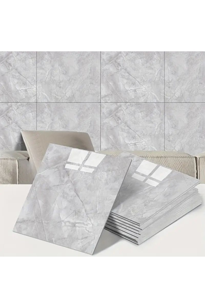 2 - Adet Gri Mermer Desen Duvar Sticker (30x30)
