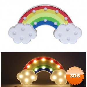 LED Işıklı Gökkuşağı Gece Lambası 30x16 cm
