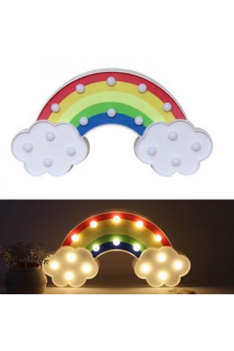 LED Işıklı Gökkuşağı Gece Lambası 30x16 cm