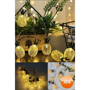 2m 10 Led 2 Kademeli Ananas Led Işık Pilli
