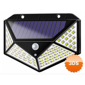 Solar Hareket Sensörlü Duvar Lambası 100 LED