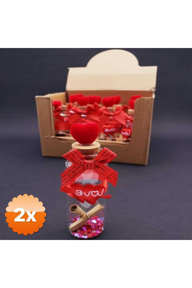 Love Kalpli Dilek Şişesi 10 cm