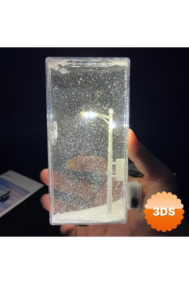 Sokak Lambalı Kar Küresi Demonte LED Işıklı 15.5x7.5x2 cm
