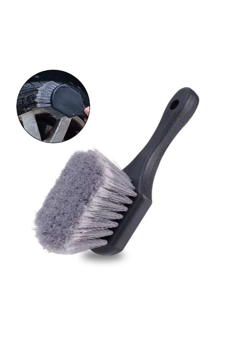 Oto Lastik ve Jant Yıkama Fırçası Yumuşak Kıllı Ergonomik Saplı