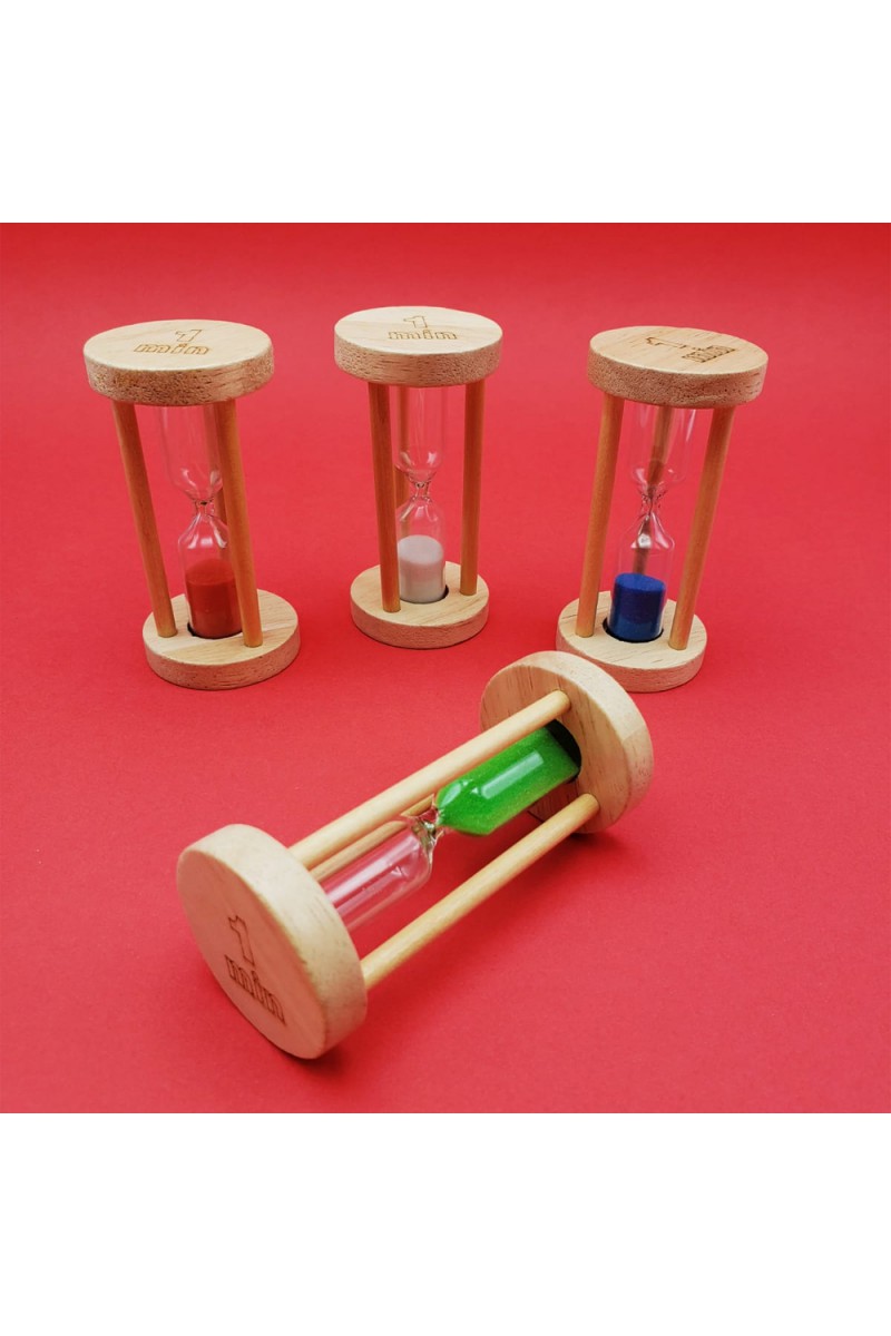 Ahşap 1 Dakikalık Kum Saati 8.5x4 cm Dekoratif