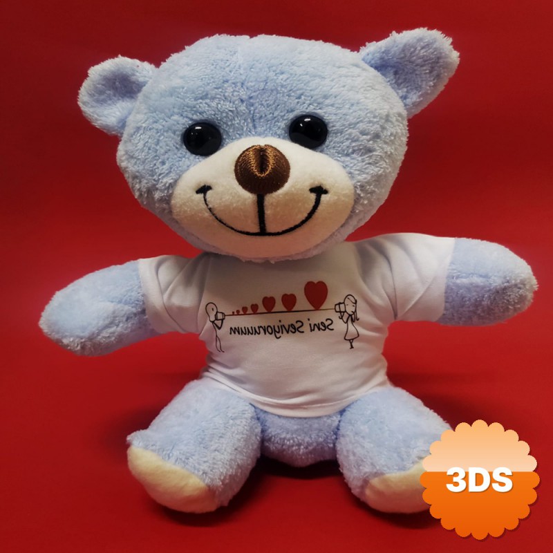 Seni Seviyorum Tişörtlü Peluş Ayıcık 25 cm