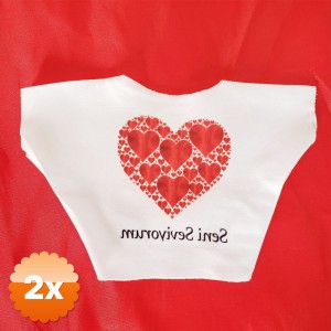 2 Adet Seni Seviyorum Baskılı Peluş Oyuncak Tişörtü 11x16 cm
