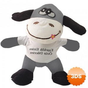 Oyuncak Peluş Eşeklik Ettim Tişörtlü Eşek 24x12 cm