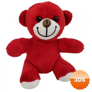 Sevimli Kırmızı Peluş Oyuncak Ayı 25 cm