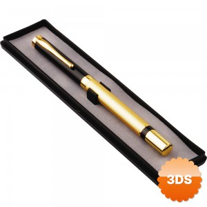 Kutulu Metal Roller Gold Siyah Kalem 13.5 cm