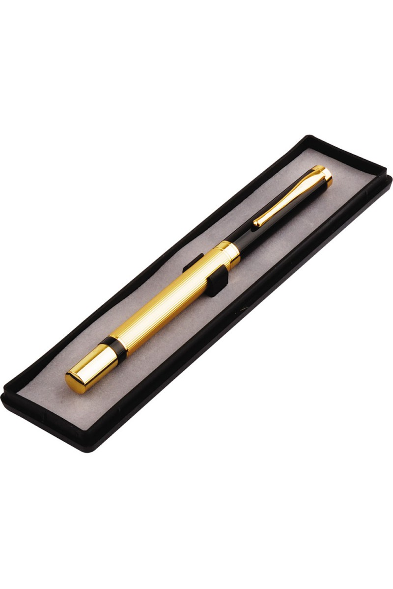 Kutulu Metal Roller Gold Siyah Kalem 13.5 cm