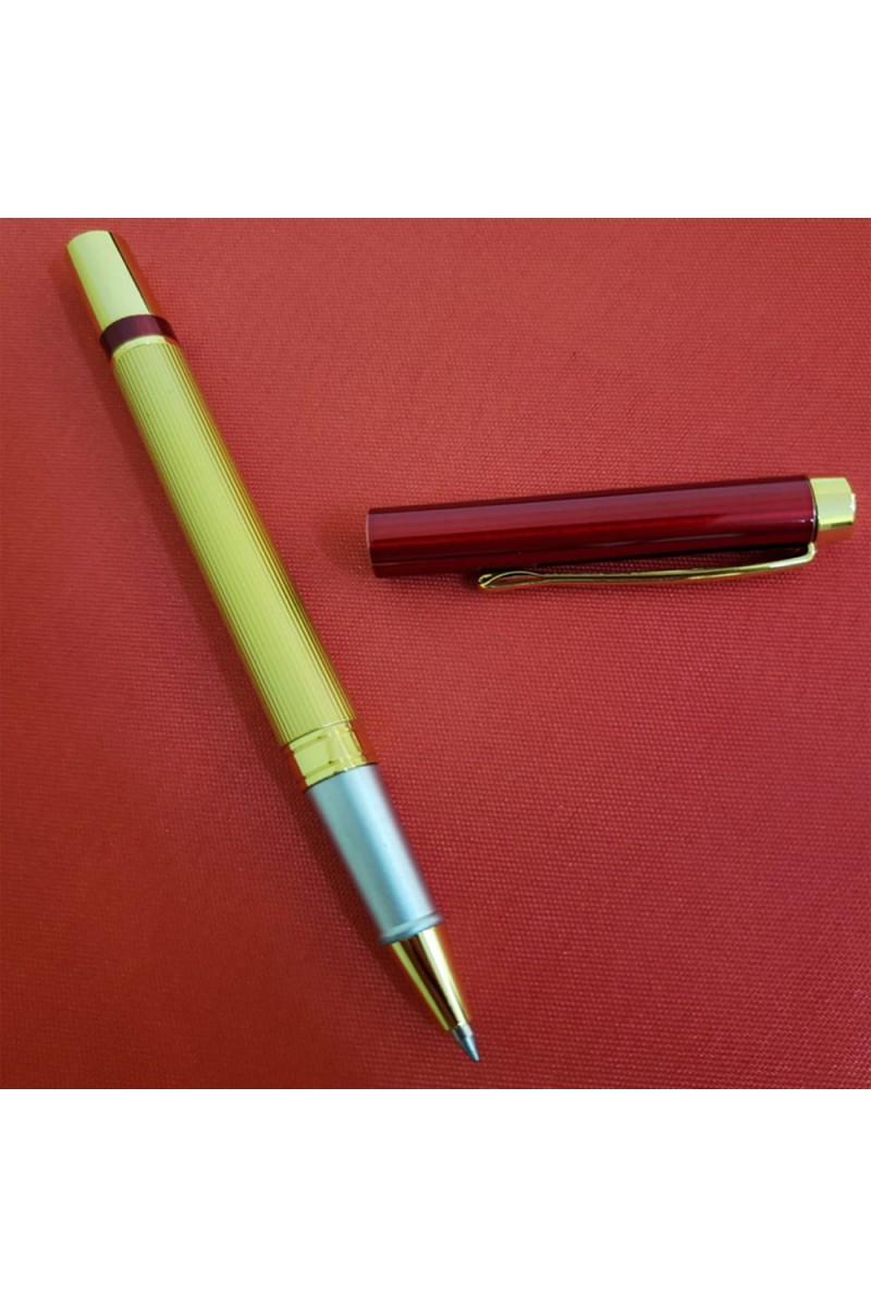 Kutulu Kırmızı Gold Tasarım Roller Kalem 13.5 cm