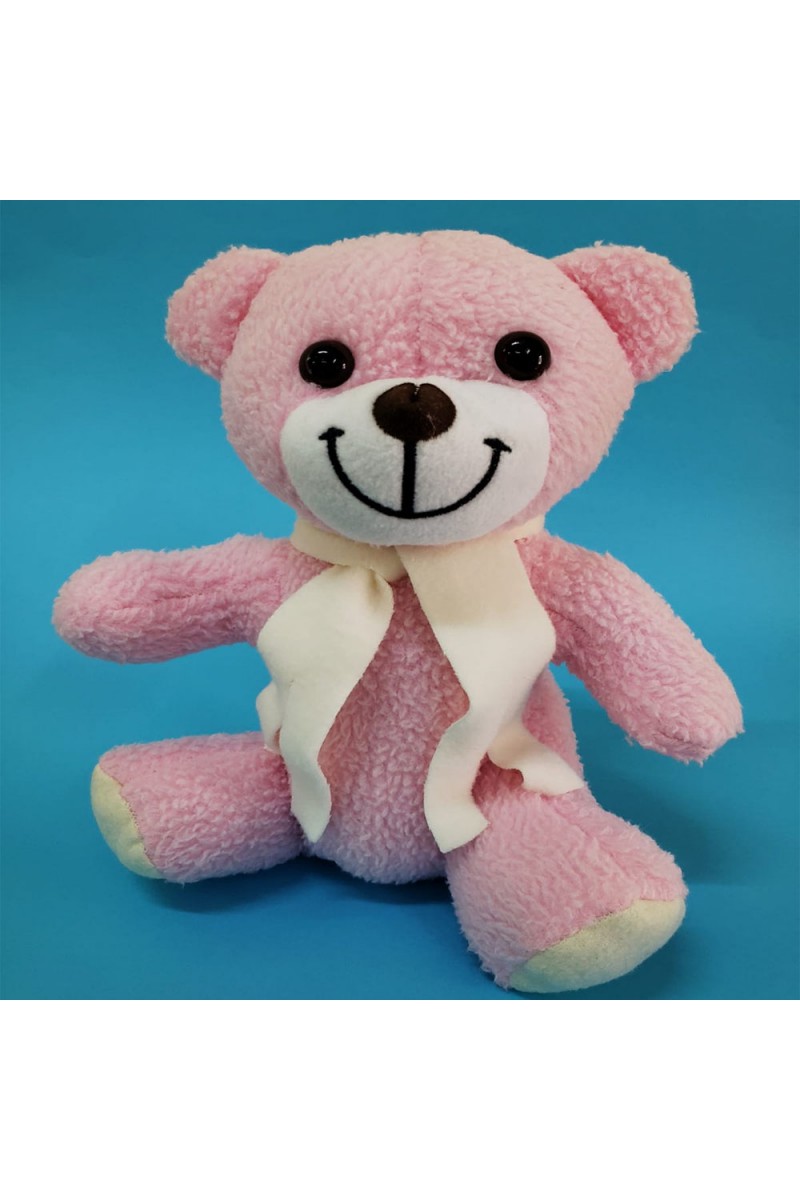 Pembe Peluş Atkılı Oyuncak Ayıcık