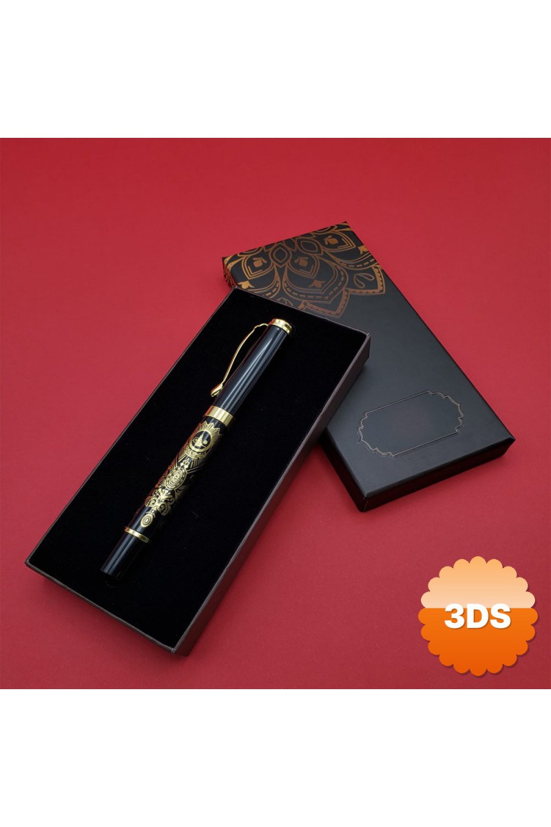 Osmanlı Temalı Roller Kalem Mandala Desenli Kutulu