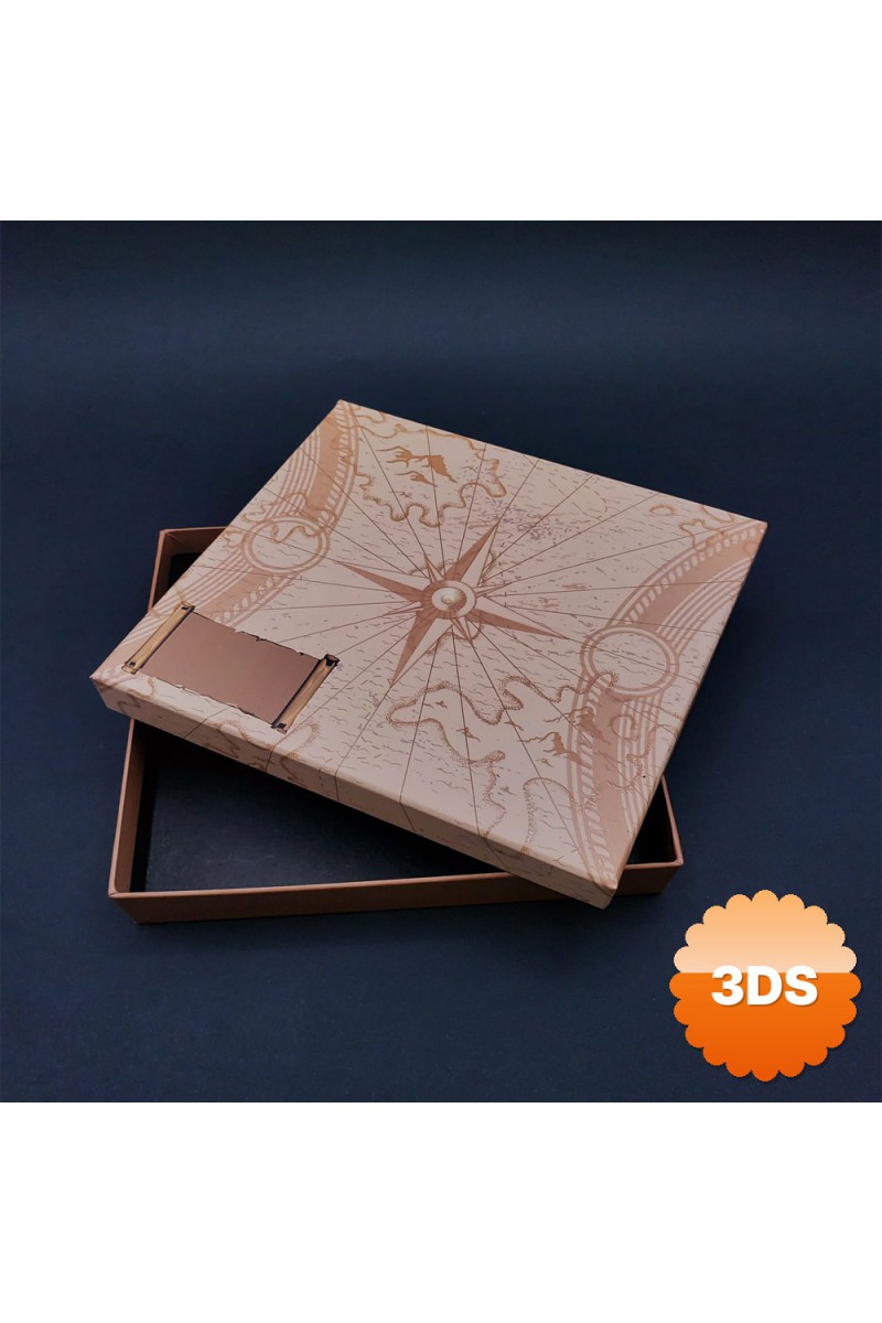 Pusula Temalı Hediye Kutusu 16x17x4 cm Mukavva