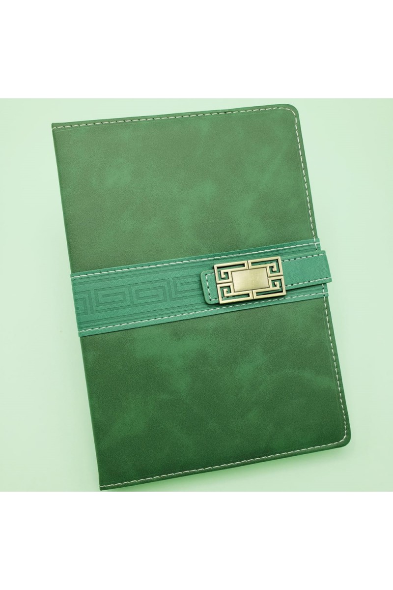 Tarihsiz Ajanda Defter Yeşil Renk 21x14.5 cm 106 Yaprak