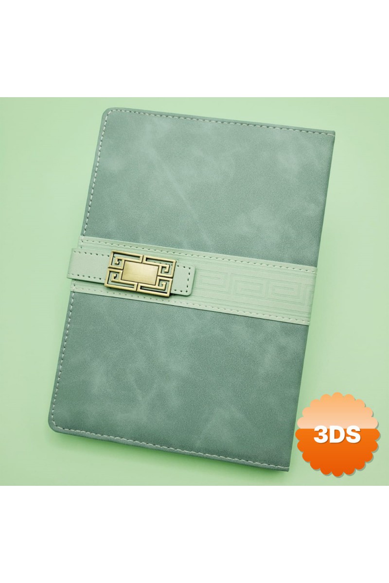 Tarihsiz Ajanda Defter Su Yeşili Termo Deri A5