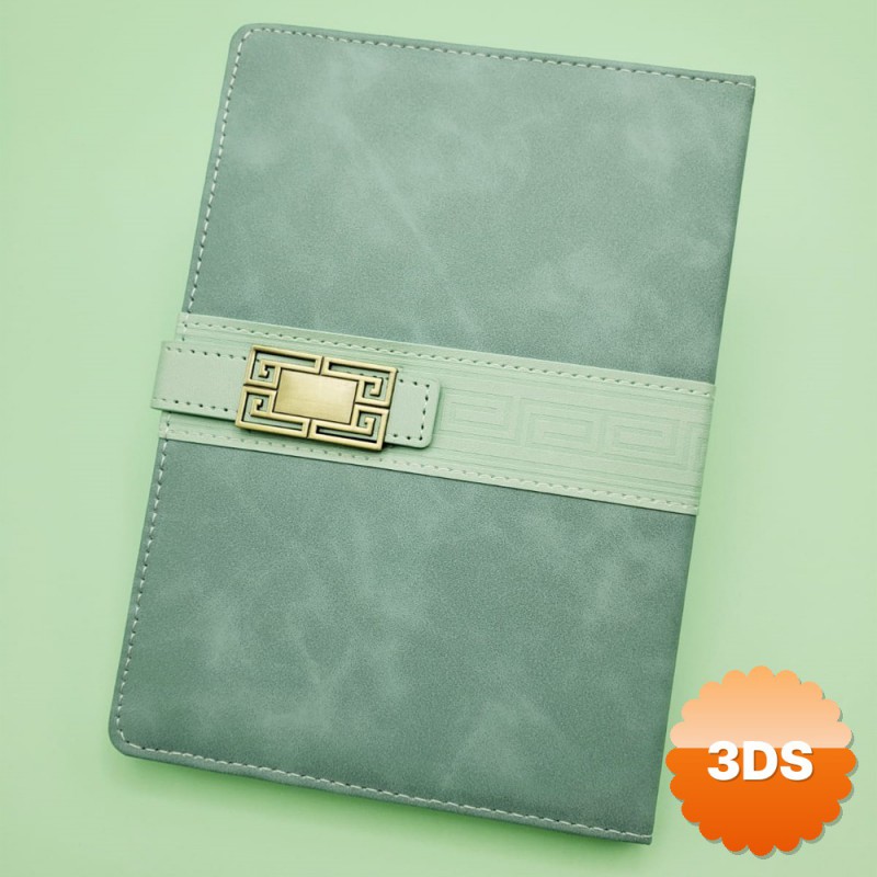 Tarihsiz Ajanda Defter Su Yeşili Termo Deri A5