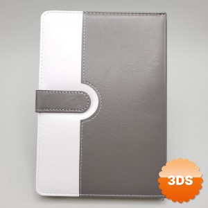 Tarihsiz Ajanda Defter Beyaz Gri Renk A5 Termo Deri