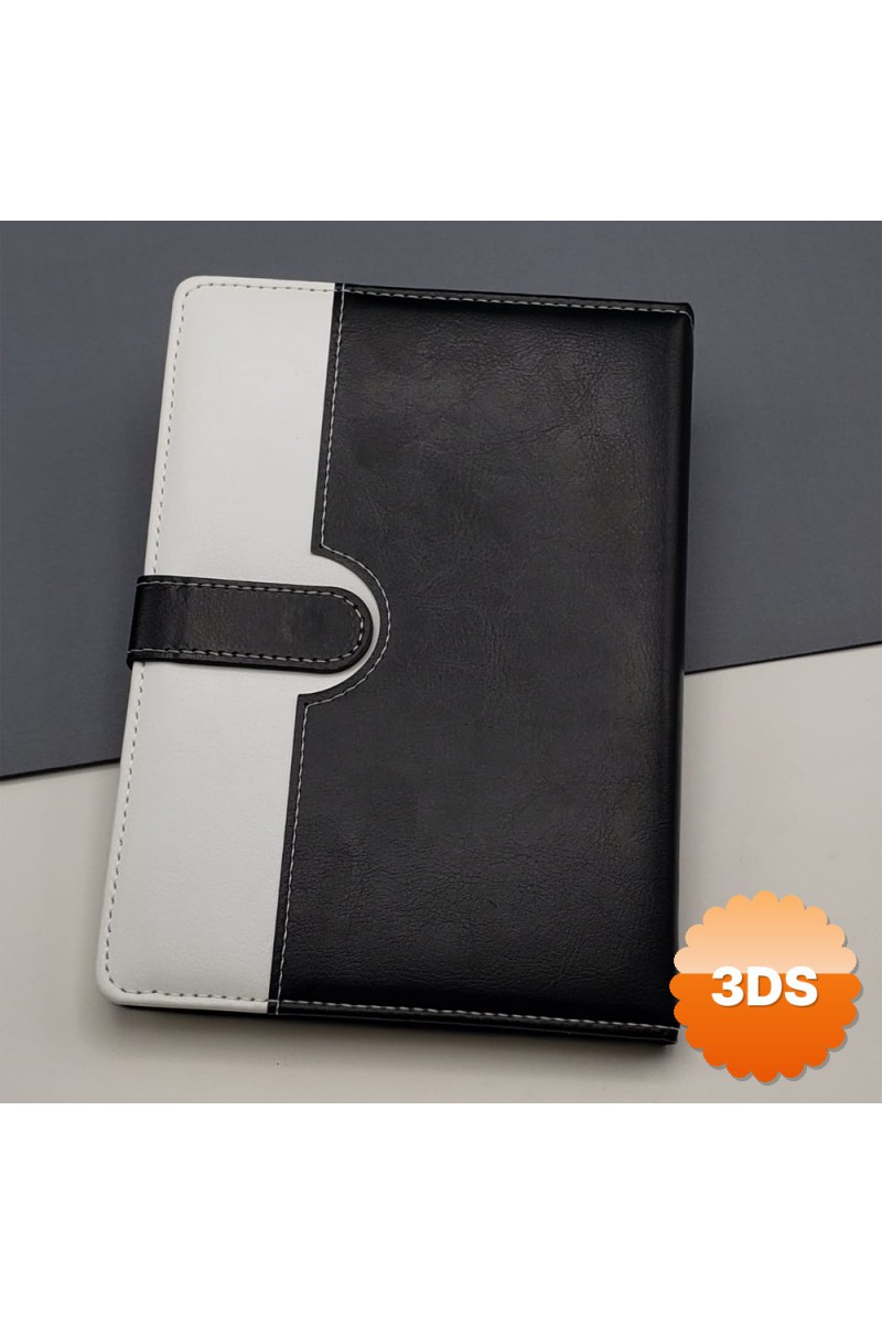 Tarihsiz Ajanda Defter Siyah Beyaz Termo Deri A5