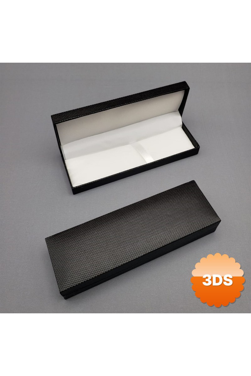 Siyah Hediyelik Kalem Kutusu 16x5 cm Süngerli Bölmeli