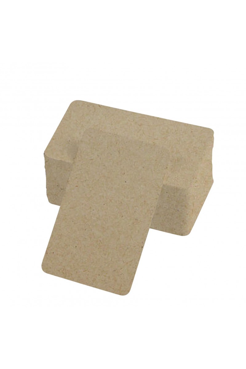 Boş Kelime Kartları 5x8 cm - 50 Adet Oval Kenarlı | Tabu & Not Kartları - Kraft