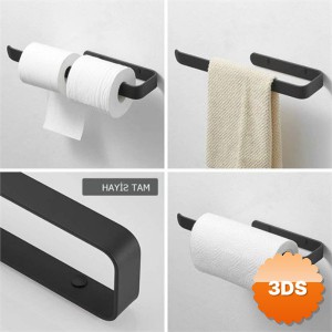 Metal Mat Siyah Havluluk