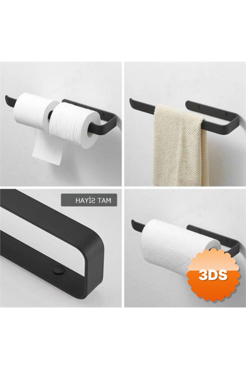Metal Mat Siyah Havluluk