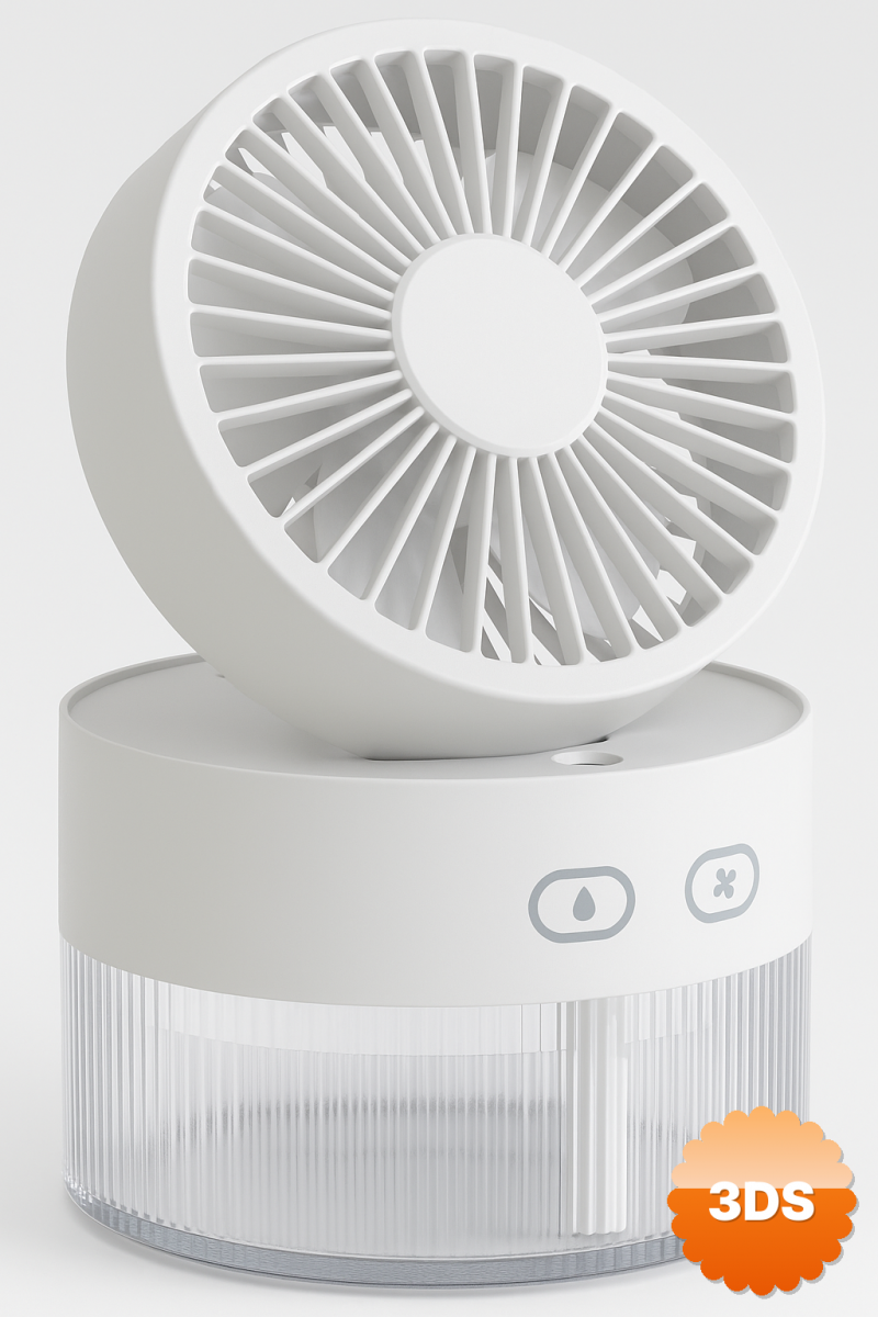 Su Spreyli Katlanır Başlıklı USB Mini Fan