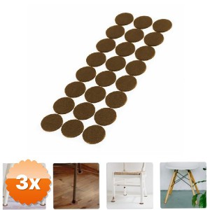 3 Paket Yuvarlak Mobilya Koruyucu Keçe 24'lü Paket