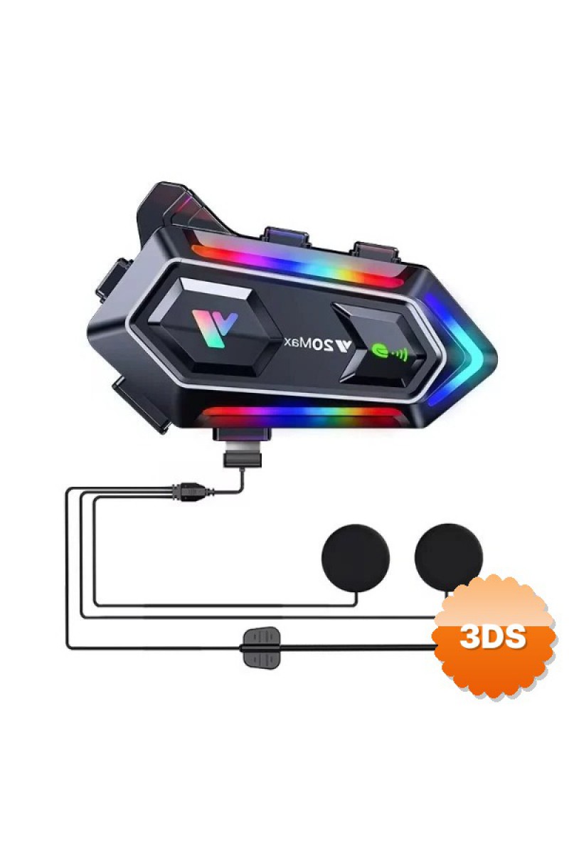 Y20 Max Kablosuz Motosiklet Kask Intercom Bluetooth 5.3 IPX6