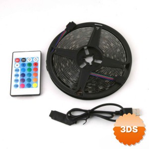 RGB Şerit 30 LED Kumandalı USB Bağlantılı