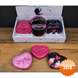 Kalpli Love Tasarımlı Cep Aynası
