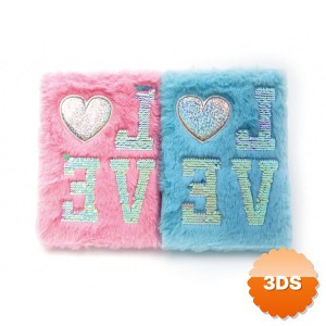 LOVE Tasarımlı Peluş Hatıra Defteri A5 80 Yaprak