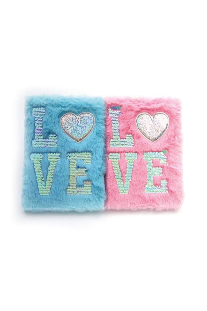 LOVE Tasarımlı Peluş Hatıra Defteri A5 80 Yaprak