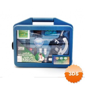 28 Parça Mikroskop Seti 30X Mercek ve 10X 20X 30X Objektifli