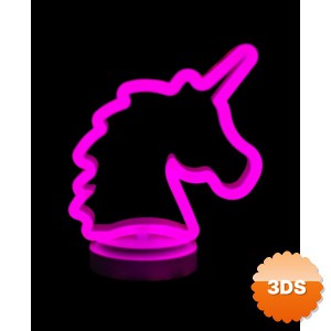 Neon Işıklı Unicorn Masa Gece Lambası