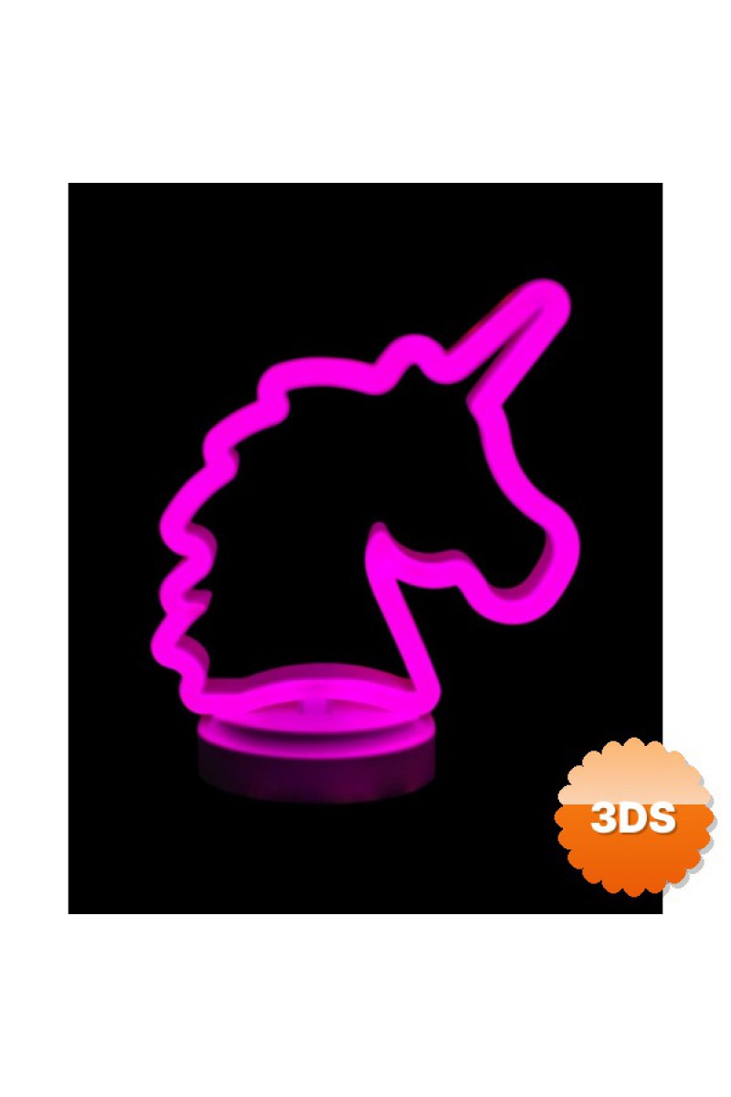 Neon Işıklı Unicorn Masa Gece Lambası