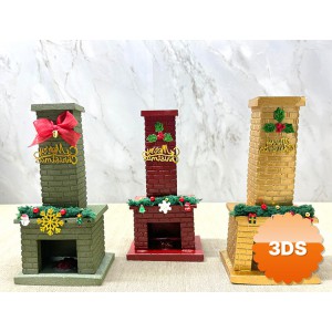 Noel Temalı Polyester Şömine Tütsülük 20x10 cm