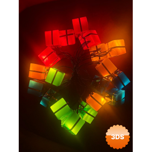4 Metre 20 LED Pilli 2 Kademeli Hediye Kutusu LED Işık