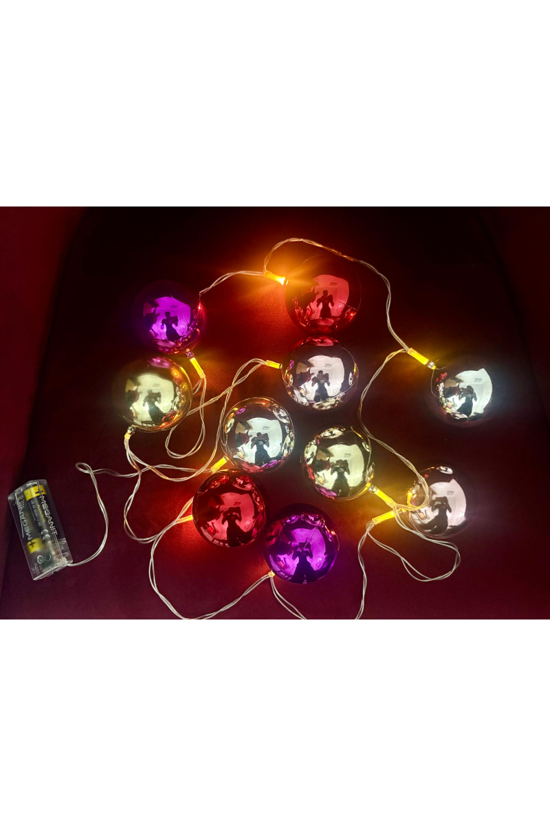 2 Metre 10 Led Pilli 2 Kademeli Parlak Top Led