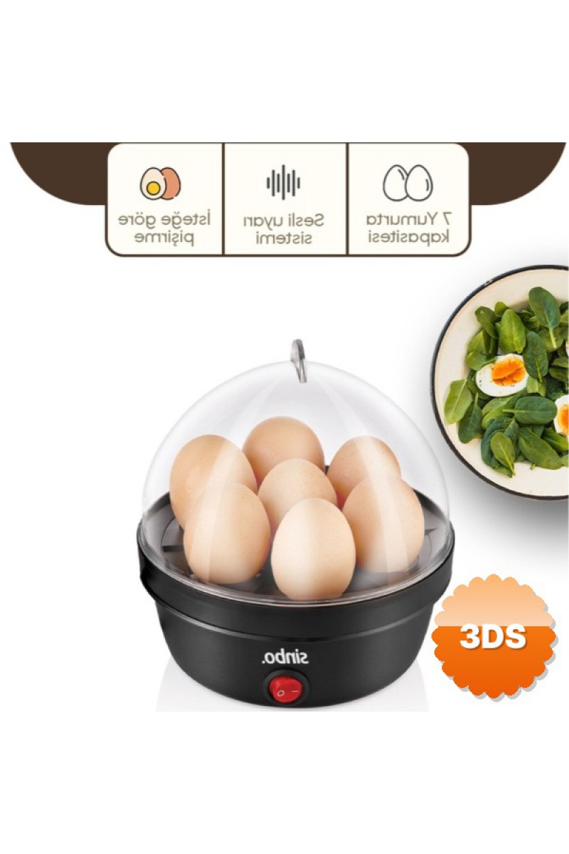 Yumurta Pişirme Makinesi 350W 7 Yumurta Kapasiteli 3 Pişirme Modu