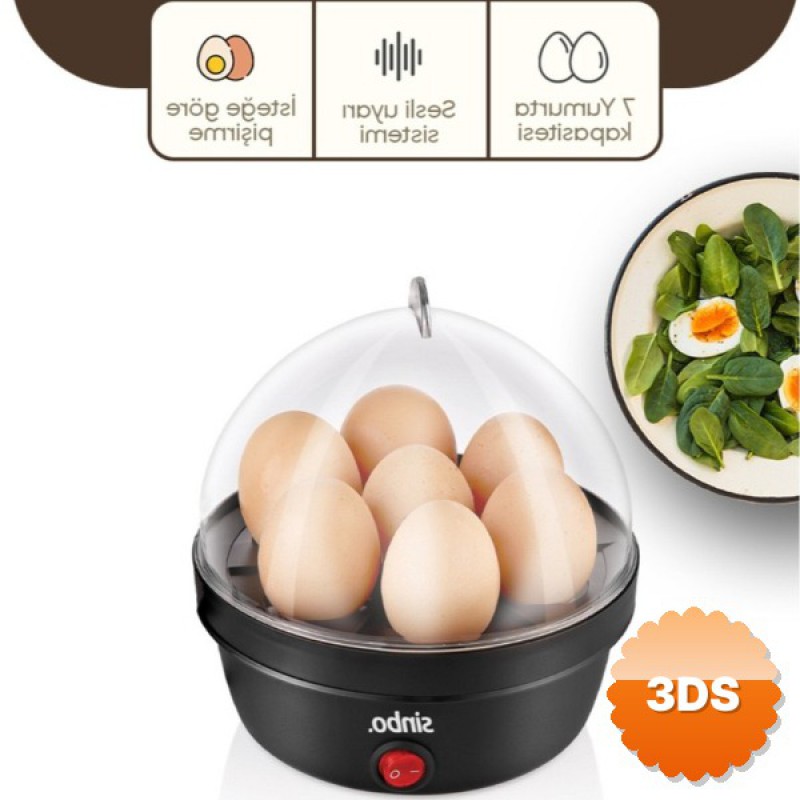 Yumurta Pişirme Makinesi 350W 7 Yumurta Kapasiteli 3 Pişirme Modu