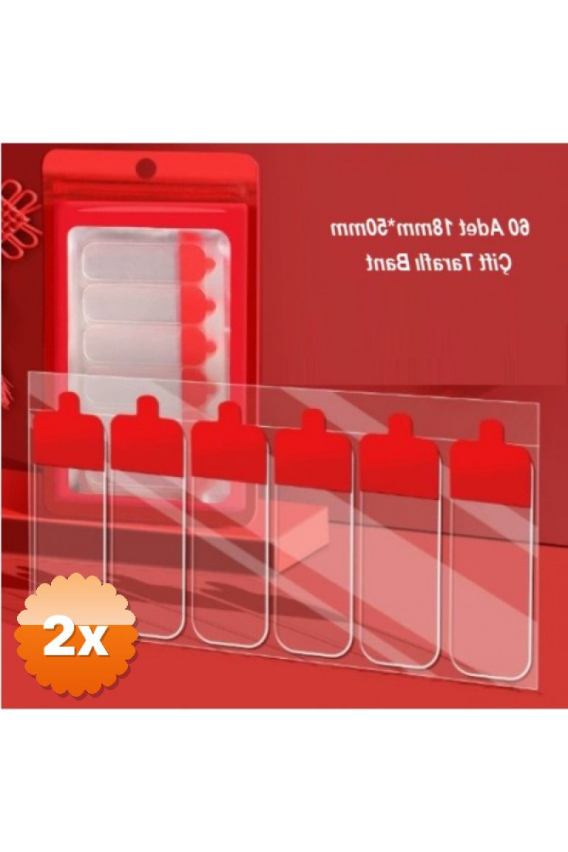 60 Parça Kolay Açılır Güçlü Çift Taraflı Bant 18mmx50mm