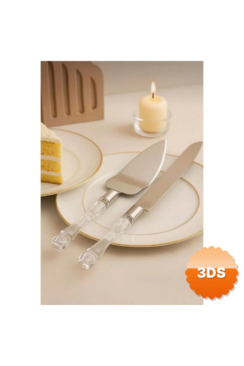 2 Parça Servis Seti Pasta Bıçağı ve Spatula