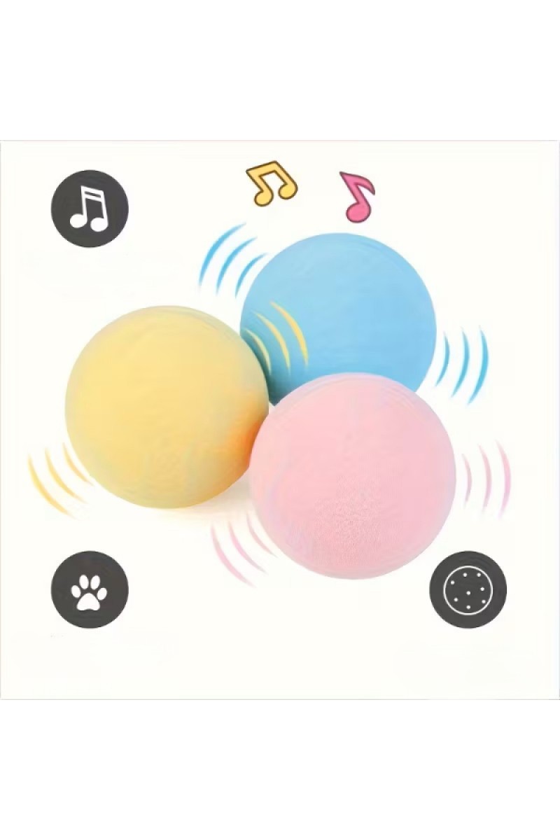 Kedi Otlu 3 Sesli İnteraktif Top Kedi Oyuncağı