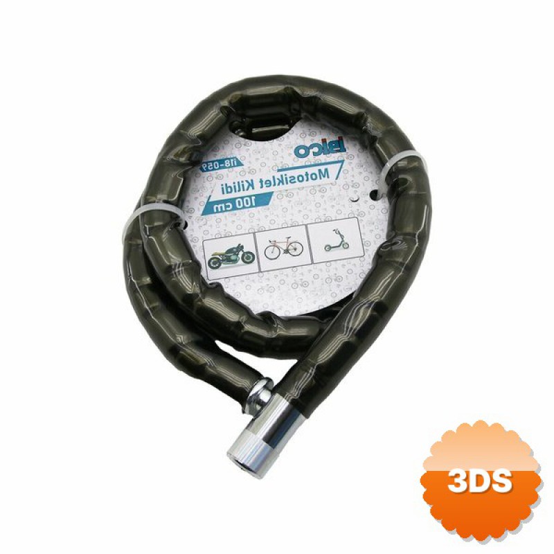 Motor Bisiklet Kilidi 22 mm x 100 cm Spiral Çelik
